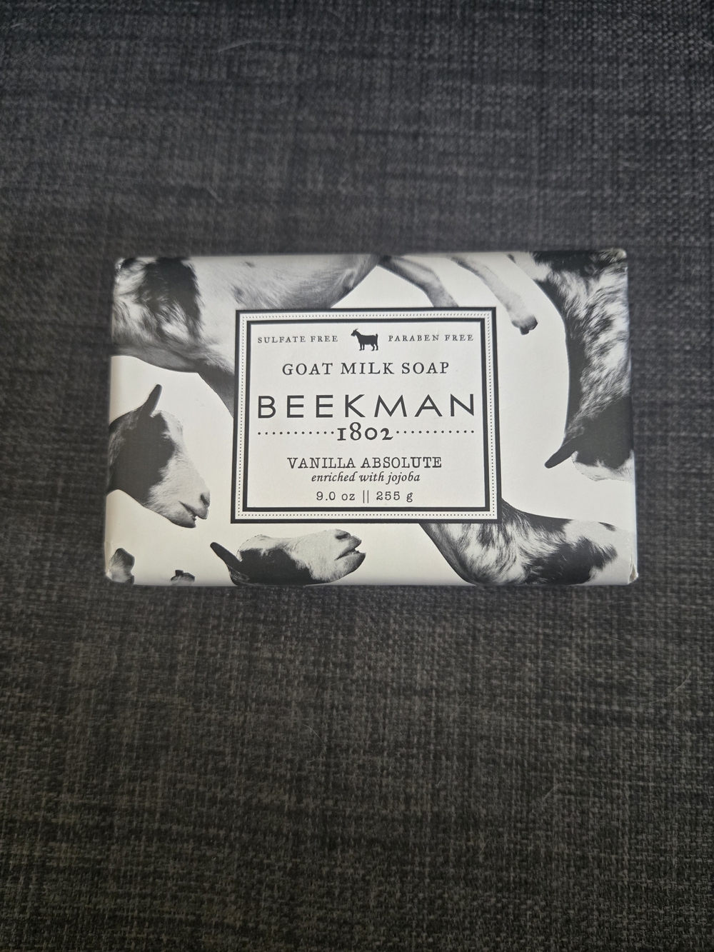 Beekman 1802 Soap Bar in Black and White Packaging